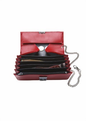 Bild von Service-Portemonnaie mit Kette rot