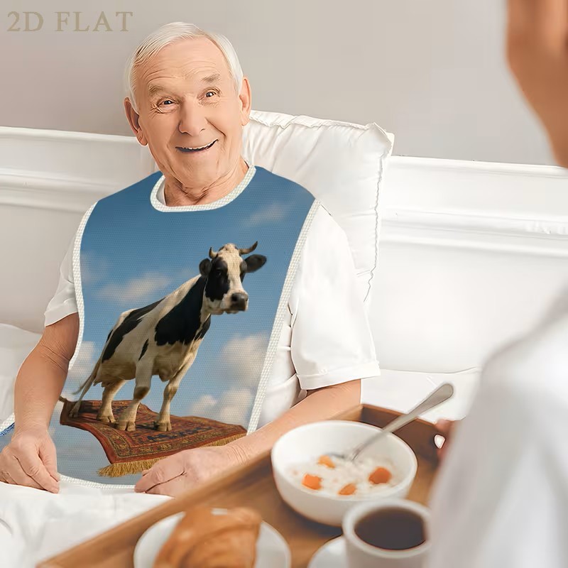 Bild von Esslatz für Erwachsene mit Klettverschluss mit Kuh